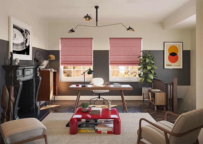 Mirdif, Raspberry - Twist&Fit Roman Blind - Image 8